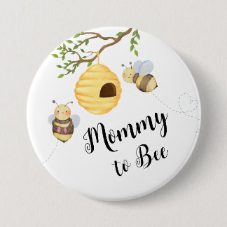 Baby Shower Bee Pins - Add your custom name to bee