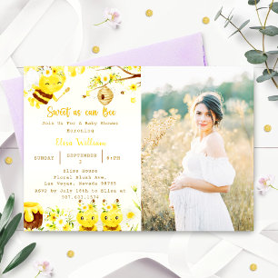 Baby Shower Bee Sweet As Can Bee Photo Invitation
