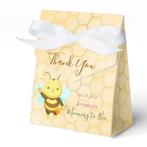 Baby shower bee yellow cute thank you favor boxes