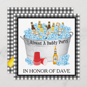 Baby Shower Beer Party - Almost a Daddy Invitation