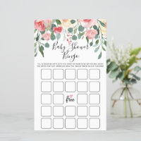 Baby Shower Bingo Baby Shower Party game