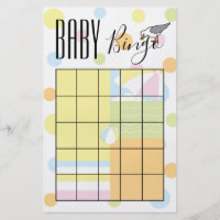 Baby Shower BINGO Beach Ball Flyer