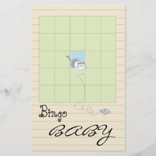 Baby Shower BINGO "Blue/Build A Library" Flyer