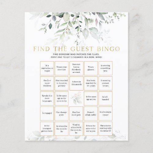 Baby Shower Bingo Cards Invites _ Find the Guest