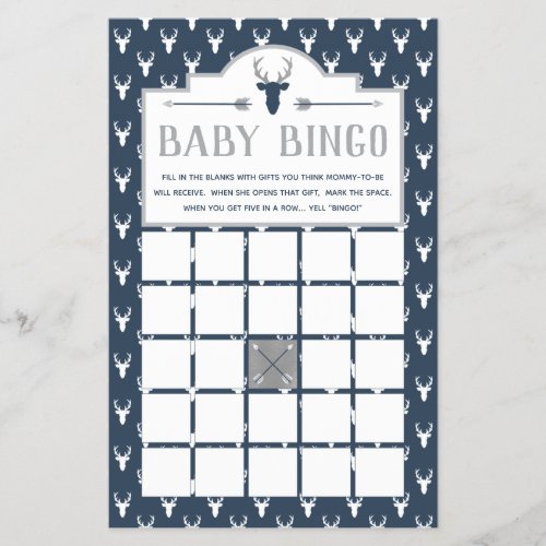 Baby Shower Bingo Deer Baby Shower Flyer