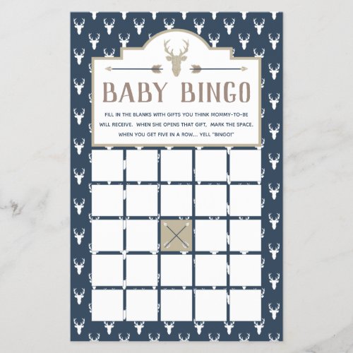 Baby Shower Bingo Deer Baby Shower Flyer