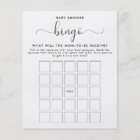 Baby Shower Bingo Flyer