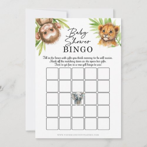 Baby Shower Bingo Game