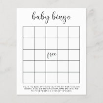 Baby shower bingo game