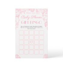 Baby shower Bingo game Card