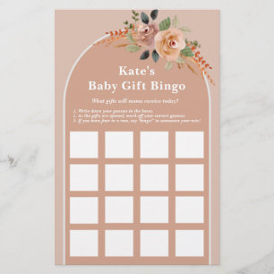 Baby Shower Bingo game sheet, Hello Baby modern Flyer