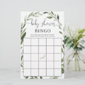 Baby shower bingo greenery eucalyptus wreath (Standing Front)