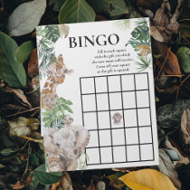 Baby Shower Bingo Jungle Safari Animals  Notepad