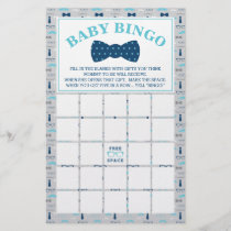 Baby Shower Bingo, Little Man, Bow Tie Flyer
