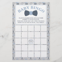 Baby Shower Bingo, Little Man, Bow Tie Flyer