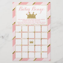 Baby Shower Bingo, Little Princess Flyer