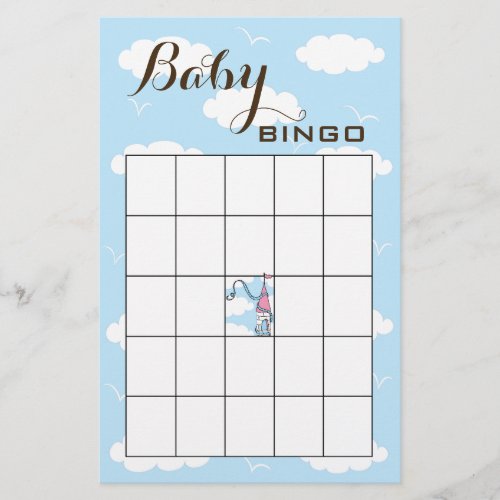 Baby Shower BINGO PinkBlueCastle Flyer