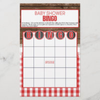 Baby Shower BINGO - Red Baby Q