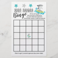 Baby Shower  Bingo Shark Game Card Flyer