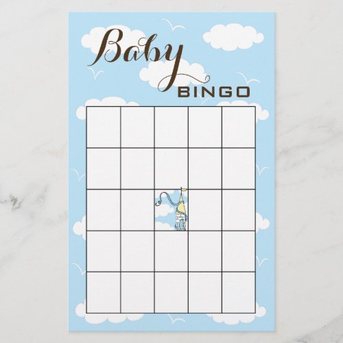 Baby Shower BINGO YellowBlueCastle Flyer