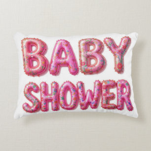 Baby shower birth accent pillow