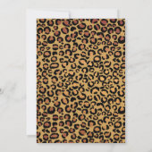 Baby Shower - Black Pink Gold Leopard Print Invitation (Back)