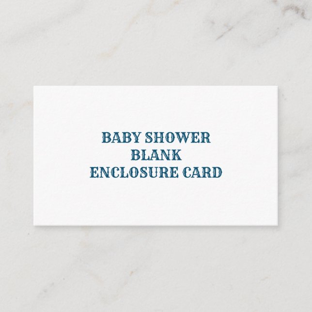 BABY SHOWER BLANK ENCLOSURE CARD (Front)