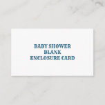 Baby Shower Blank Enclosure Card at Zazzle