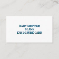 BABY SHOWER BLANK ENCLOSURE CARD