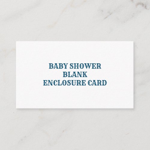 BABY SHOWER BLANK ENCLOSURE CARD