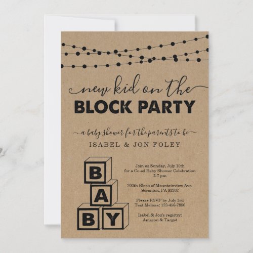Baby Shower Block Party Invitation