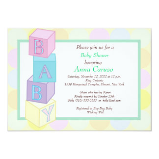 Baby Block Baby Shower Invitations 8