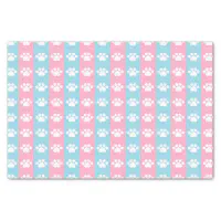 Dog Paw Print Pattern, Pink Wrapping Paper Sheets, Zazzle