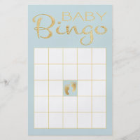 Baby Shower BLUE BINGO