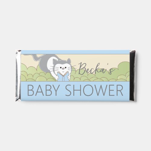 Baby Shower Blue Build a Library Hershey Bar Favors