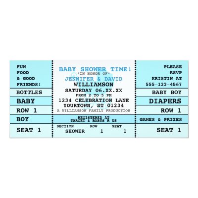 concert ticket invitation blue zazzle com