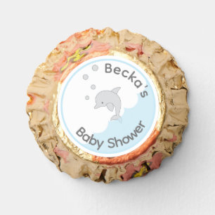 Baby Shower Blue Dolphins in a Bubble Reese's Peanut Butter Cups