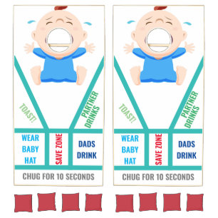 Baby Shower Blue- Fun Baby  Cornhole  Set