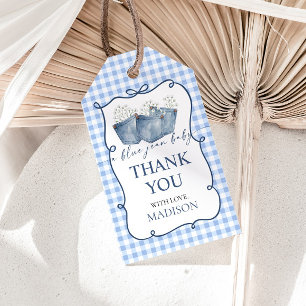 Baby Shower Blue Jean Gift Tag