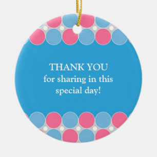 Baby Shower Blue & Pink Favor Ornament