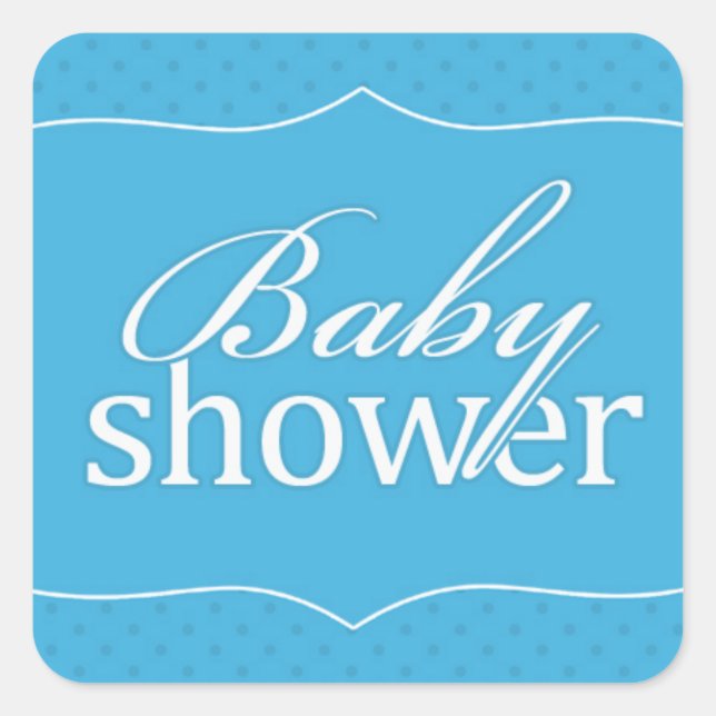 Baby Shower Blue Sticker (Front)