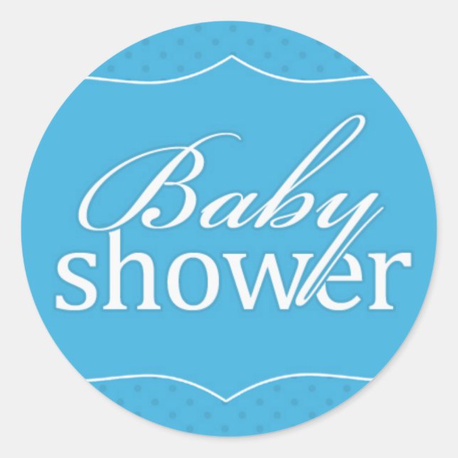 Baby Shower Blue Sticker (Front)