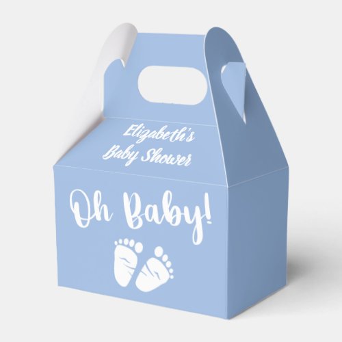 Baby Shower Blue Thank You Favor Boxes
