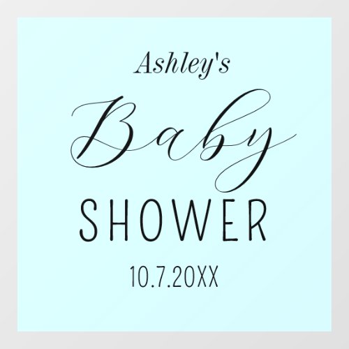 Baby Shower Blue  Window Cling