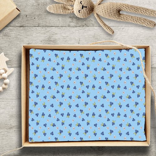 Baby Shower Blueberry Pattern Handdrawn Tissue Paper