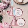 Baby Shower blush pink elephants twin girls Hershey®'s Kisses®