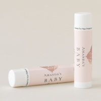 Baby Shower blush rose gold balloons girl  Lip Balm