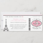 Baby Shower Boarding Pass to Paris