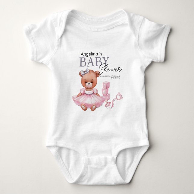 Baby shower bodysuits.  baby bodysuit (Front)