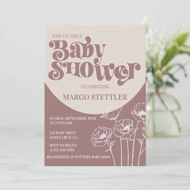 Baby Shower, Boho Baby Shower Invitation (Standing Front)
